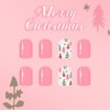 Christmas Press on Nails Short Square Fake Nails Press ons
