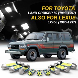 BMTxms 15x White LED Interior Lights Kit for 1990-1997 Toyota Land Cruiser /LEXUS LX450