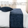 AMBERIS Bed Runner Dark Blue, Chenille Soft No Fading Modern