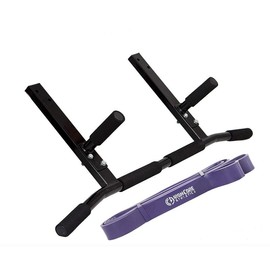 Joist mount pull up bar with pull up assistance bands commercial gym quality pullup bar with 41 loop exercise pullup assist bands - Color: JMPUplusPurpleBand, Size: Default