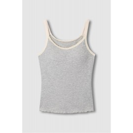 JAJU [JAJU] Women's Cotton Rayon Stretch Bra Camisole_Melange Oatmeal