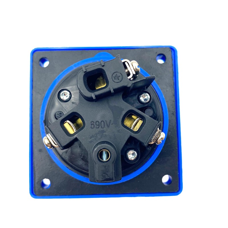 IEC 60309 Waterproof Industrial Connector Socket, 3Pin 63A 200V-250V 2P+E