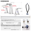 PARLOS 2-Handle Widespread Waterfall Roman Bathtub Faucet Tub Filler with