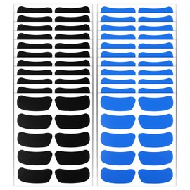 Sports Eye Stickers 220 Pairs Eye Black Adhesive Stickers Sports Face Eyeblack Sticker for Football Baseball Softball Sport Themed Party Lacrosse Fans on Game Day Party Supplies (Black & Blue)