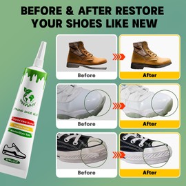 Shoe Glue Sole Repair, 60ml Professional Heavy Duty Shoe Repair Adhesive Waterproof Clear Flexible Glue for Sneakers Boot