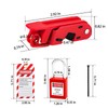 PILISPARK Circuit Breaker Lockout,Red Electrical Box Circuit Breaker Lockout,Tagout Breaker