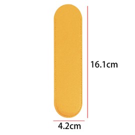 Aoktorkit 2 PCS Yellow PU Leather Pen Holder Leather Pen Sleeve Pouch Portable Protective Sleeves Cases