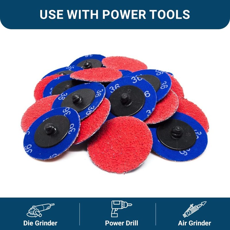 Benchmark Abrasives 2 Inch Sanding Discs Quick Change Ceramic -