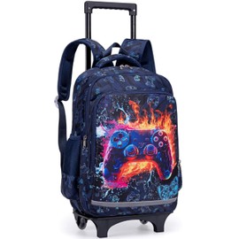 CAMTOP 18Inch Rolling Backpack Girls Travel Roller Bag with Wheels Kids School Bags Wheeled Luggage Backpack