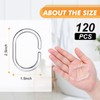 Sintuff 120 Pcs Plastic Shower Curtain Rings Hooks C Shaped