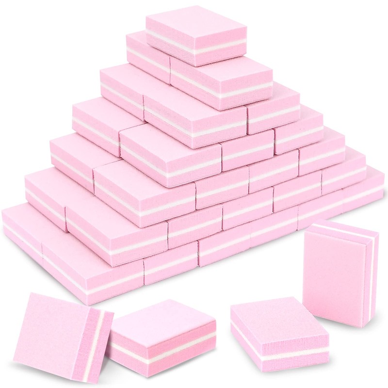 Mini Nail Buffer Blocks, 100/180 Grit Sponge Buffing Sanding Block