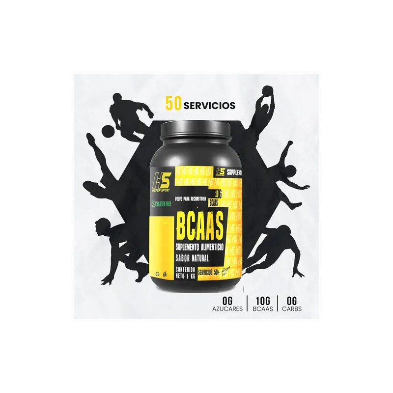 Aminoácidos Bcaas Hiper Sport Hs 1kg Varios Sabores