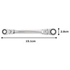 TONE RMFW-0810 Double Head Ratchet Offset Wrench Double Sided Width