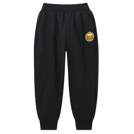 B.Duck Unisex Kids Sweatpants with Pocket Cute Cartoon Duck Graphic Printed Elastic Waist Active Joggers Pants for Toddler Boys Girls Black Size 4-5T