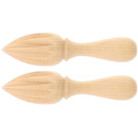 teemando® 2 X Wooden Pointed Lemon Squeezer 15cm Juicer Juicer for Citrus Fruit Juicer