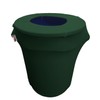 LA Linen Stretch Spandex Trash Can Cover 32-Gallon Round, Hunter