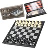 Elfclove3-in-1 Magnetic Chess Checkers and Backgammon Board Game for Children