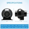 iPower 4 Inch 195 CFM Upgrade Inline Fan, Air Carbon