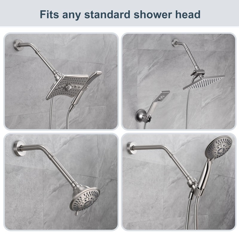BRIGHT SHOWERS Shower Arm Extender for Rain and Handheld Shower