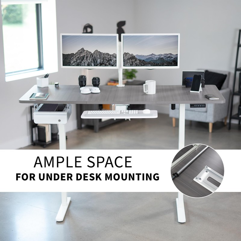 VIVO Electric Standing Desk Frame, Rear-Set Legs, Single Motor Memory
