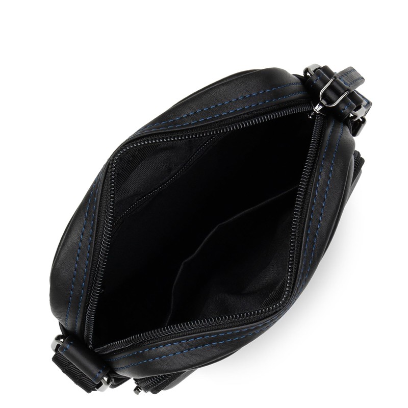 Lancaster small bag, black/blue