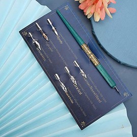 Pluma Nibs Pluma de Inmersin Pluma Estilogrfica Dar 6 Piezas Nib Pen Practicar Caligrafa Nota Tomar Pluma Escritura Suministros de Correccin (cian)   