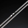 Tuscany Silver Men's Sterling Silver 5mm Flat Square-Link Curb Chain