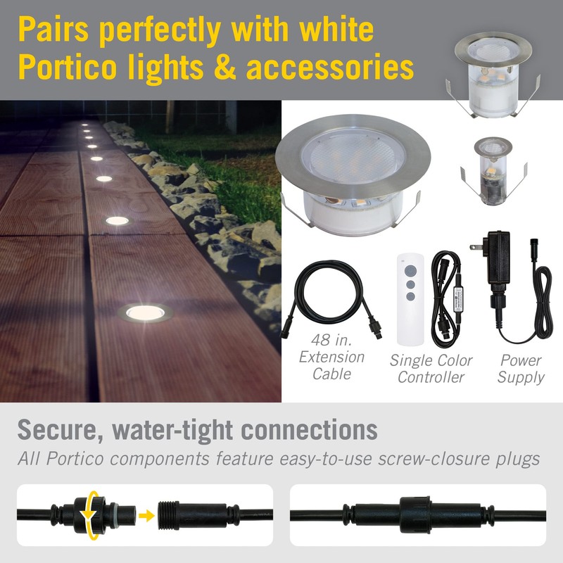 Armacost Lighting Portico White Recessed Outdoor LED Light 2 3/8"