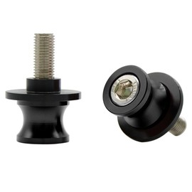 Motorbike Universal 10MM CNC Aluminum Swingarm Sliders Spools Stand Screws for Z750 Z1000 Ninja 250R/650R/FZR 400 1000 600R (Black)