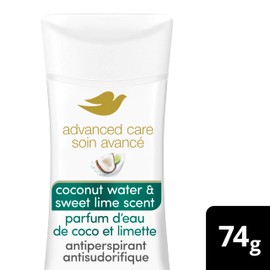 Dove Advanced Care Antiperspirant 48H Sweat and Odour Protection Coconut Water & Sweet Lime Scent with Pro-Ceramide Technology 74 g