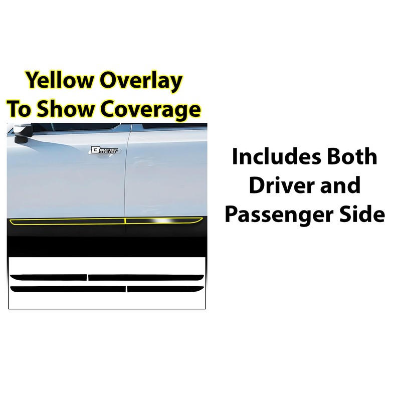 BOGAR TECH DESIGNS Lower Side Chrome Delete Overlay Replacement Compatible