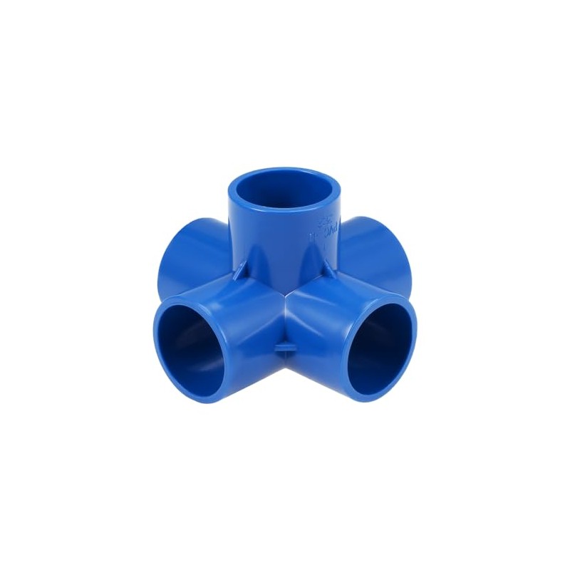 sourcing map 5-Way Elbow PVC Pipe Fitting Furniture Grade 32mm
