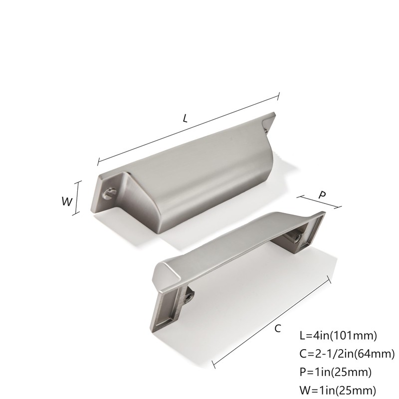 ZAUYX 10 Pack 2-1/2 Inch Center to Center Brushed Nickel