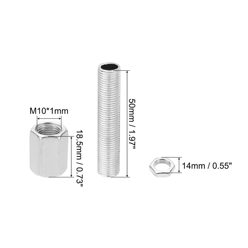 PATIKIL M10 Fine Thread Lamp Pipe Repair Parts Kits, 32