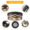 Yonhamph Motion Sensor Flush Mount Ceiling Light,3-Light Ceiling Light Fixture