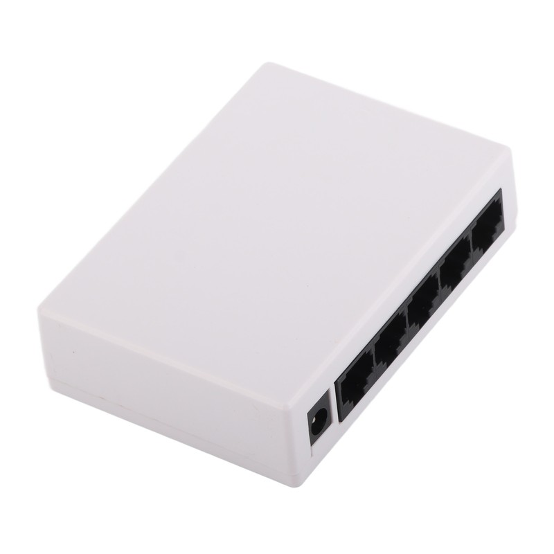 5 Port 10/100Mbps Ethernet Switch Plug and Play Unmanaged Home