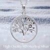Tree of Life Charm Pendant Necklace - 925 Sterling Silver