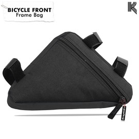 Kraptick Triangle Bike Bag - Bike Frame Bag for Bicycle Tools - Bike Pouch for Cycle Accessories, Bicycle Frame Front Triangle Bag Bike, Cycle Triangle Bag (Black)