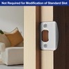 MOSECYOU Standard Door Strike Plates 2-1/4"x1-3/4", Satin Nickel, 4 Pack