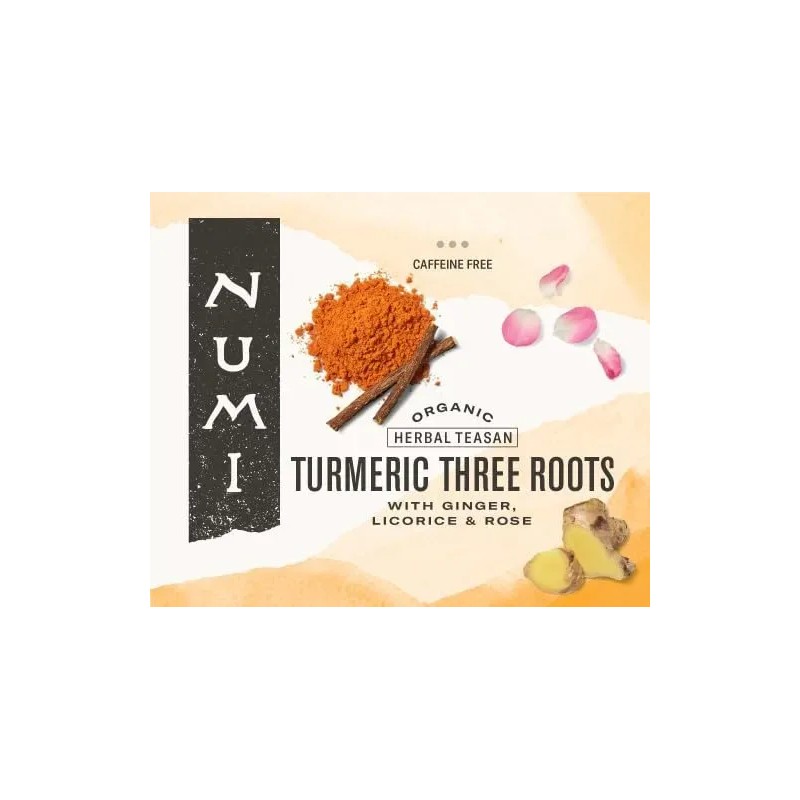 Numi Té De Cúrcuma Orgánico Numi, 15 Bolsitas Sin Cafeína