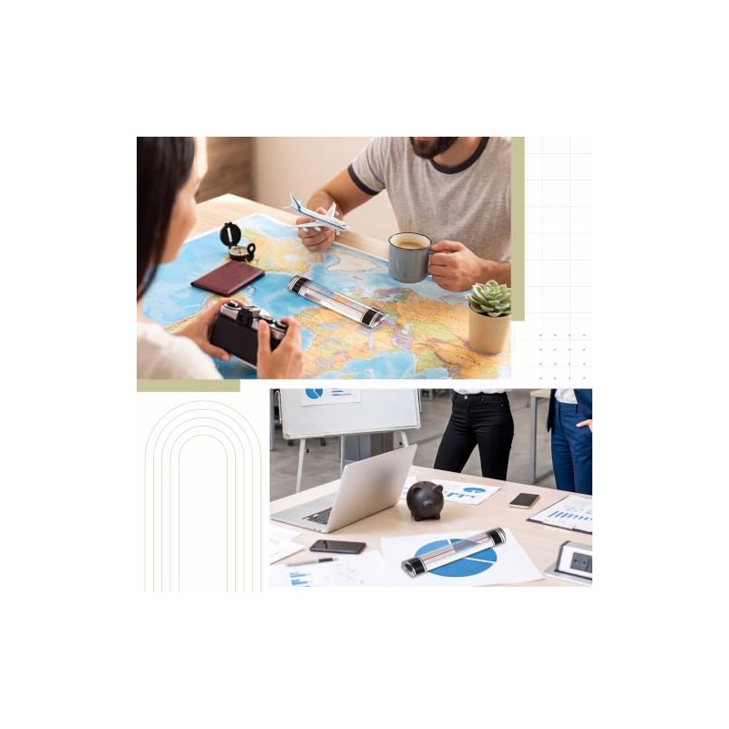 Chunful 1 Pcs Magnifying Ruler with Sliding Markers 6 Inch
