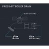 Midline Valve 12CECUS-OM Quarter Turn Boiler Drain Valve; 1/2'' Press