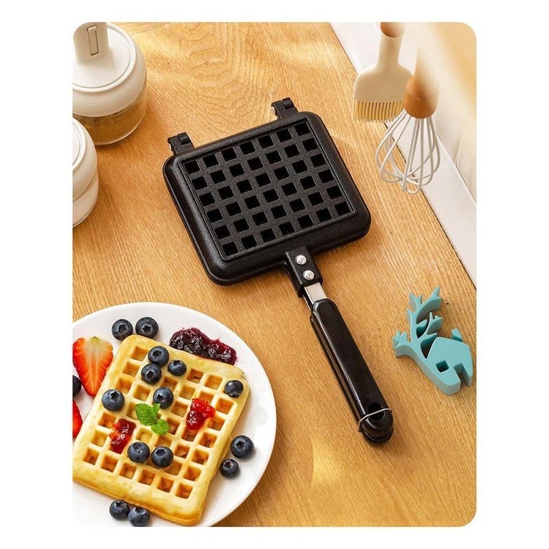 ZDSFSD 1 Piece Waffle Iron Plates Deep Fill Non-Stick Aluminum