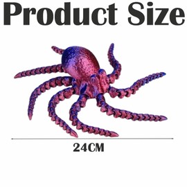 GETJOY 3d Printed Octopus, Octopus Toy, 3d Printed Animals, 3d Animals, Sea Creature Toy Home Decoration, 3D Printed Toy for Home and Office Decoration, A Gift for Octopus Lovers