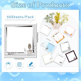 Lovarywow Funny Sticky Notes Gifts - 9 Pack Funny Sticky Notes 3x3 Inch Office Gifts for Coworkers Everything is Fine Post Memo Pads Work Gag Self-Stick Notepads Office Study Supplies 450 Sheets