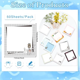 Lovarywow Funny Sticky Notes Gifts - 9 Pack Funny Sticky Notes 3x3 Inch Office Gifts for Coworkers Everything is Fine Post Memo Pads Work Gag Self-Stick Notepads Office Study Supplies 450 Sheets