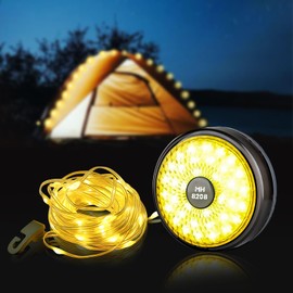 Outdoor Camping String Lights, 2 in 1 String Lights, Camping Lantern with 8 Lighting Modes, Rechargeable LED Tent Lantern with a 1500mAh Charging, IPX4 Waterproof, Suitable for and Hiking(26.2 Foot)
