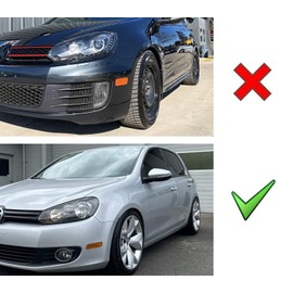 iJDMTOY Semi-Clear Lens Amber Full LED Bumper Side Marker Light Kit Compatible With Volkswagen 2010-2014 MK6 Golf Hatchback, Jetta Sportwagen, Powered by 40-SMD LED Replace OEM Amber Sidemarker Lamps