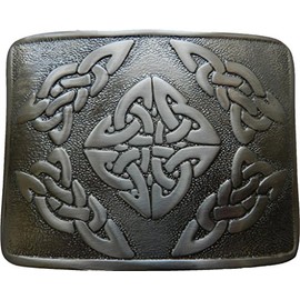 UT Kilts Scottish Kilt belt buckle #3 Antiqued Black Finish (Antiqued Black)