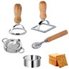 Ravioli Stamp Maker Cutter with Roller Wheel Set of 5,